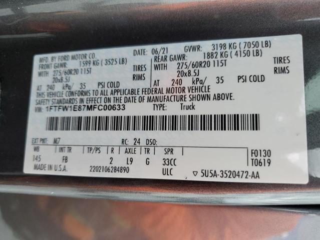 2021 FORD F150 SUPER - 1FTFW1E87MFC00633