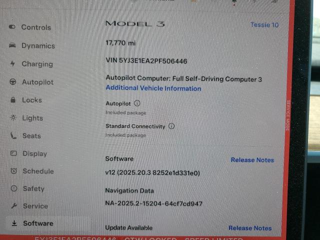 2023 TESLA MODEL 3 5YJ3E1EA2PF506446