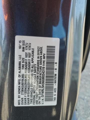 2016 HONDA ODYSSEY SE 5FNRL5H36GB034319