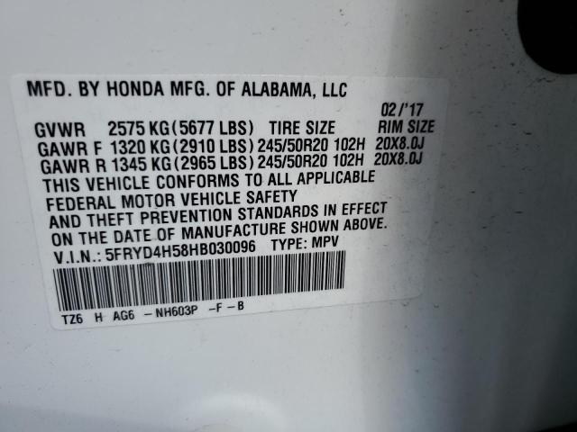 2017 ACURA MDX TECHNO 5FRYD4H58HB030096