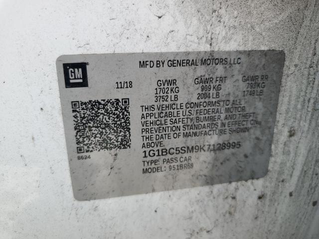 2019 CHEVROLET CRUZE LS - 1G1BC5SM9K7128995