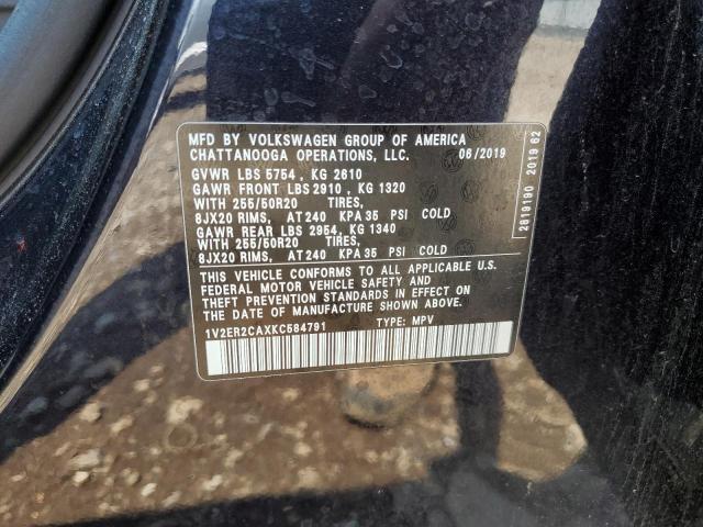 2019 VOLKSWAGEN ATLAS SEL 1V2ER2CAXKC584791