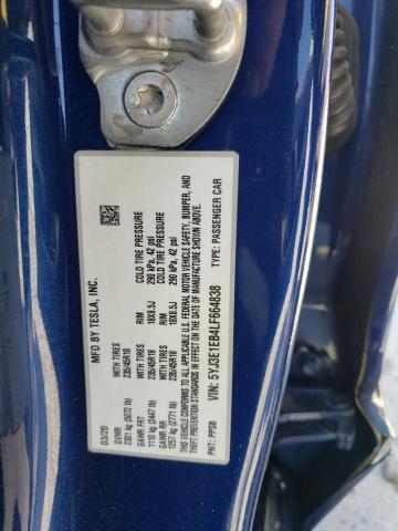 2020 TESLA MODEL 3 5YJ3E1EB4LF664838