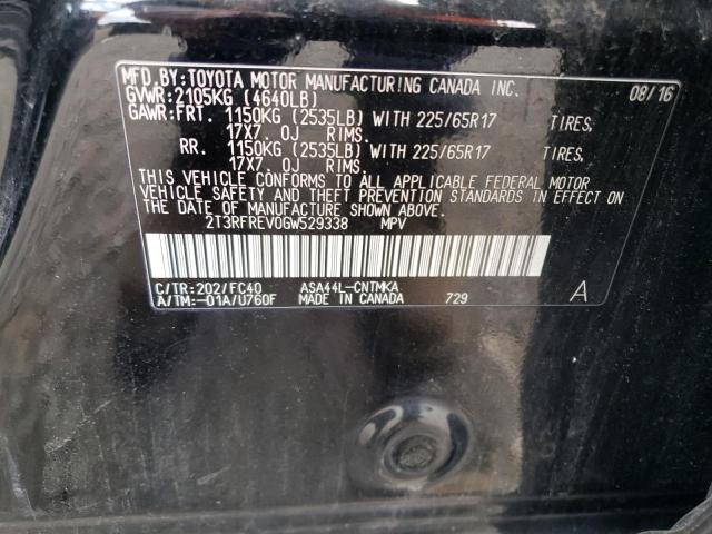 2016 TOYOTA RAV4 XLE - 2T3RFREV0GW529338