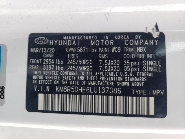 2020 HYUNDAI PALISADE L KM8R5DHE6LU137386