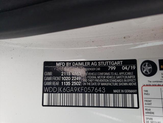 2019 MERCEDES-BENZ SL 450 WDDJK6GA9KF057643
