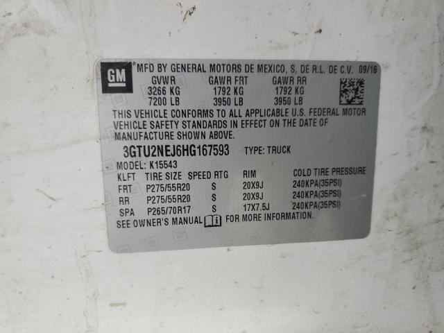 2017 GMC SIERRA K15 - 3GTU2NEJ6HG167593