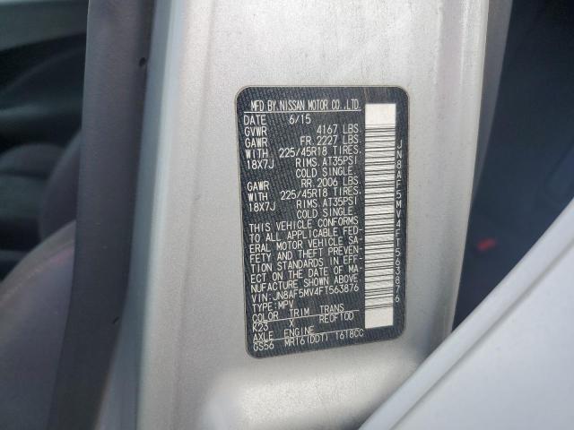 2015 NISSAN JUKE S JN8AF5MV4FT563876