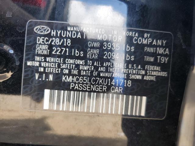 2019 HYUNDAI IONIQ BLUE KMHC65LC7KU141718