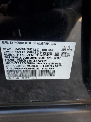2017 ACURA MDX TECHNOLOGY 5FRYD4H50HB022235
