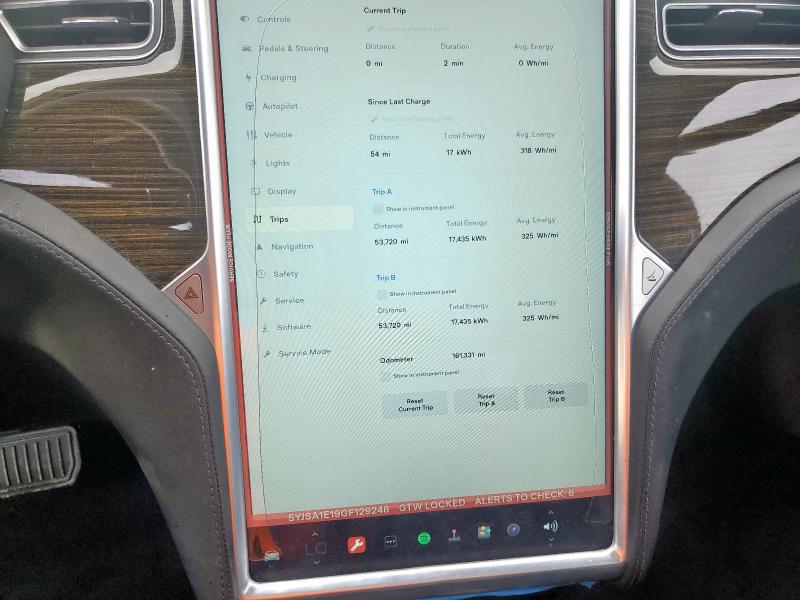 2016 TESLA MODEL S 5YJSA1E19GF129248