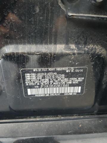 2016 SUBARU WRX JF1VA1B6XG9833648