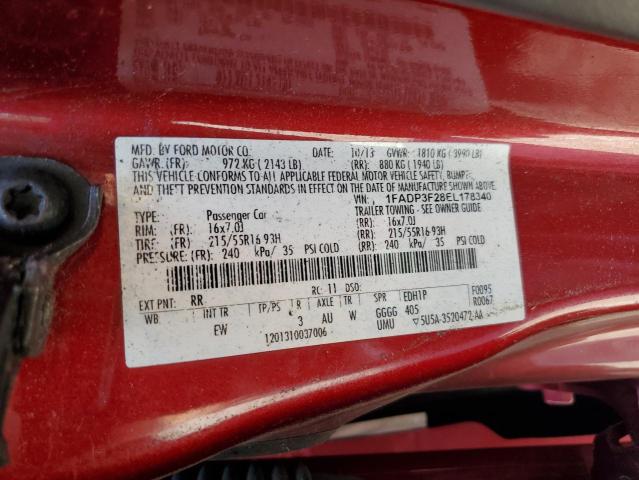 2014 FORD FOCUS SE - 1FADP3F28EL178340