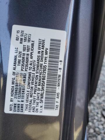 2015 HONDA ODYSSEY TO 5FNRL5H95FB072935