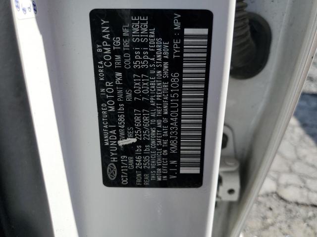 2020 HYUNDAI TUCSON LIM KM8J33A40LU151086