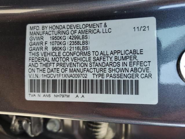 2022 HONDA ACCORD LX - 1HGCV1F1XNA009702