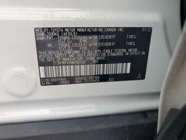 2022 TOYOTA RAV4 LE - 2T3H1RFV4NW186930