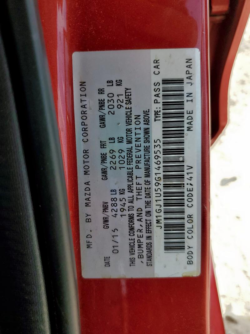 2016 MAZDA 6 SPORT JM1GJ1U59G1469535