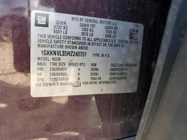 2017 GMC ACADIA ALL 1GKKNVLS5HZ240791