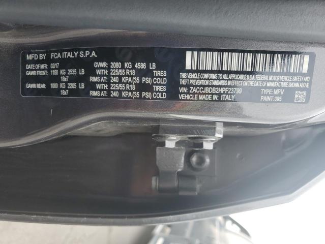 2017 JEEP RENEGADE L ZACCJBDB2HPF23799