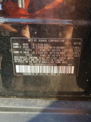 2018 SUBARU OUTBACK 2. 4S4BSAHC5J3343549