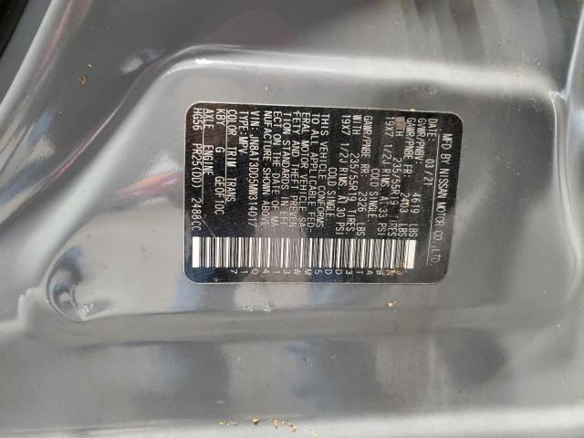 2021 NISSAN ROGUE PLAT JN8AT3DD5MW314017