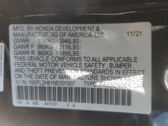 2022 HONDA CIVIC SPOR - 19XFL2H81NE001907