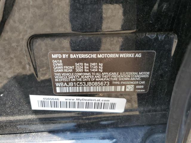 2018 BMW 530XE WBAJB1C53JB085673