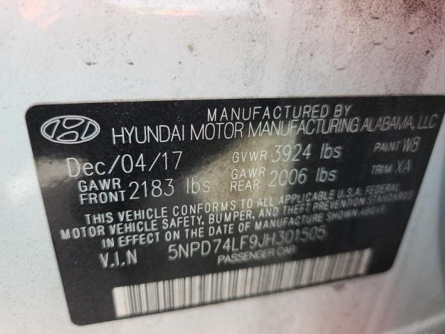 2018 HYUNDAI ELANTRA SE 5NPD74LF9JH301505