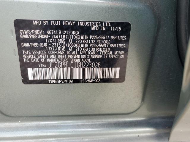 2016 SUBARU CROSSTREK JF2GPBLC1GH223026