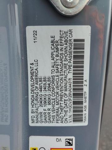 2022 HONDA ACCORD HYBRID SPORT 1HGCV3F29NA044316