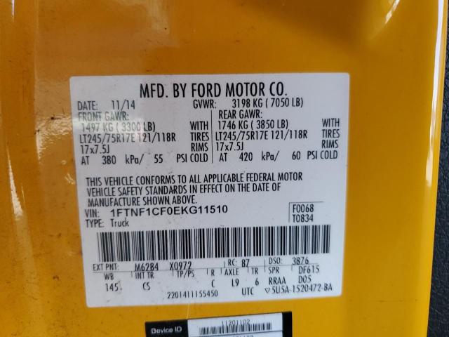 2014 FORD F150 - 1FTNF1CF0EKG11510