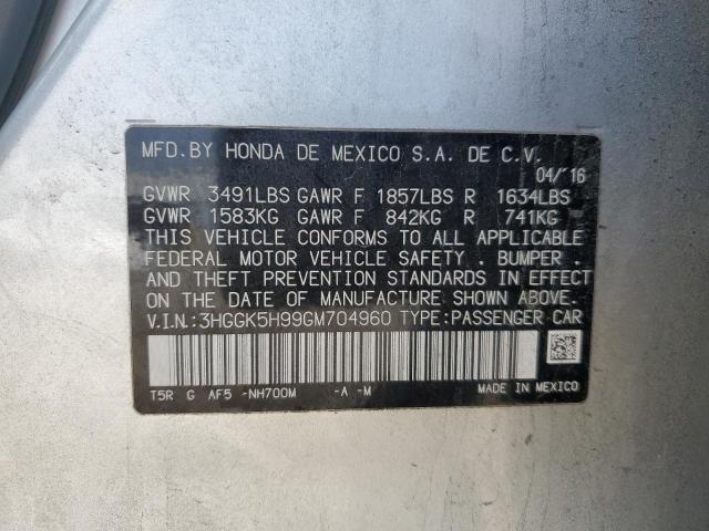 2016 HONDA FIT EX 3HGGK5H99GM704960