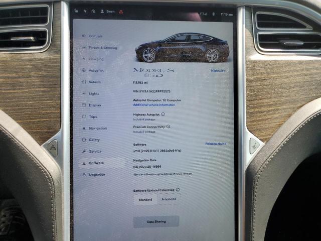 2015 TESLA MODEL S 85 5YJSA1H22FFP75573