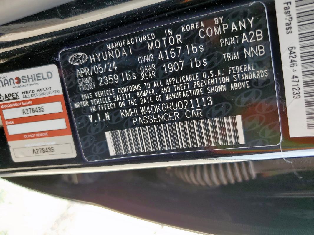 2024 HYUNDAI ELANTRA N KMHLW4DK6RU021113