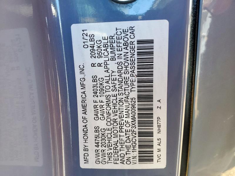 2021 HONDA ACCORD SPO - 1HGCV2F3XMA009625