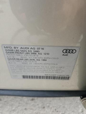 2017 AUDI Q5 PREMIUM WA1L2AFP1HA032165