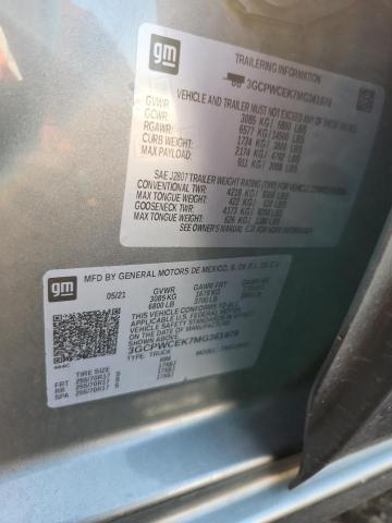 2021 CHEVROLET SILVERADO C1500 LT 3GCPWCEK7MG361879