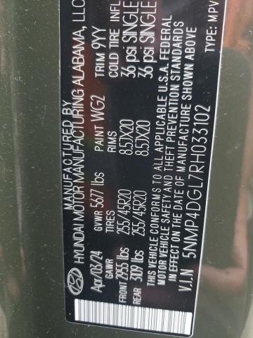 2024 HYUNDAI SANTA FE LIMITED 5NMP4DGL7RH033102