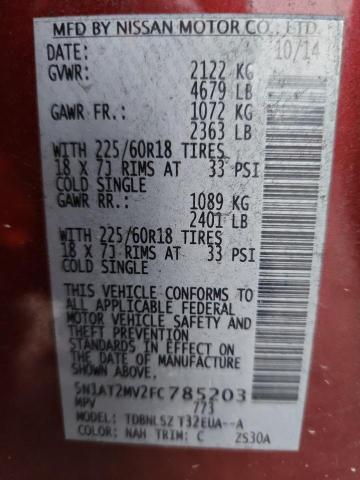 2015 NISSAN ROGUE S 5N1AT2MV2FC785203