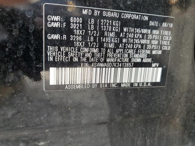 2019 SUBARU ASCENT PRE 4S4WMABD7K3413857