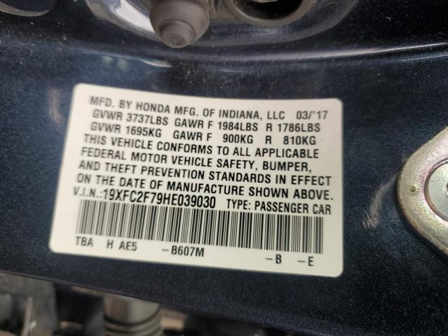 2017 HONDA CIVIC EX 19XFC2F79HE039030