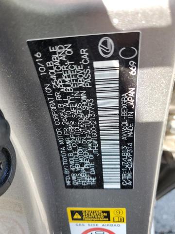 2017 LEXUS ES 300H JTHBW1GG0H2137793