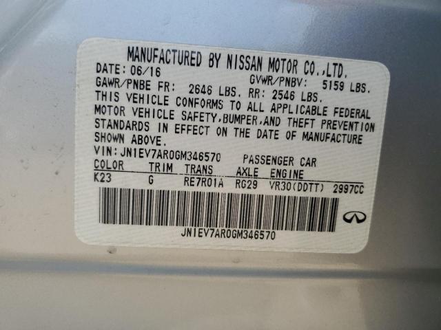 2016 INFINITI Q50 PREMIU JN1EV7AR0GM346570