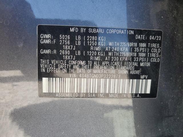 2023 SUBARU OUTBACK LIMITED XT 4S4BTGND3P3222878