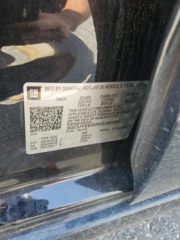 2019 CHEVROLET SILVERADO 3GCUYEED2KG182897