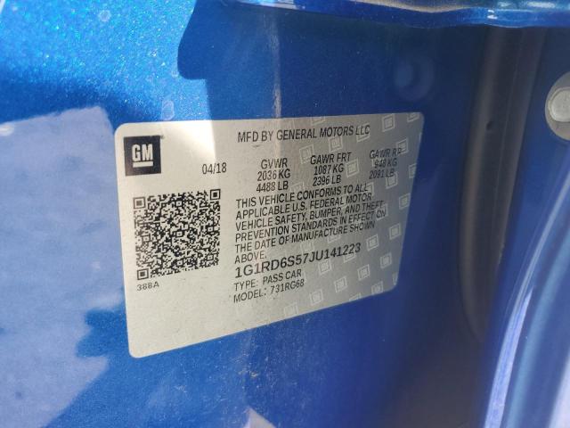 2018 CHEVROLET VOLT PREMI 1G1RD6S57JU141223
