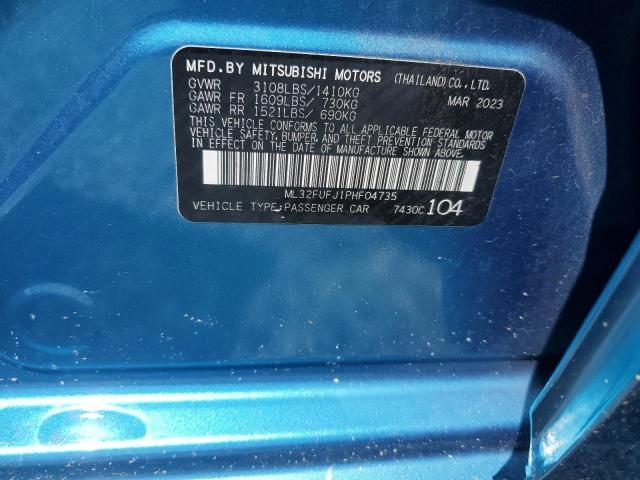 2023 MITSUBISHI MIRAGE G4 ML32FUFJ1PHF04735