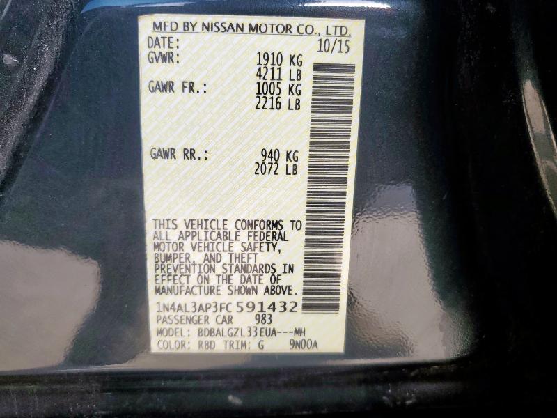 2015 NISSAN ALTIMA 2.5 - 1N4AL3AP3FC591432