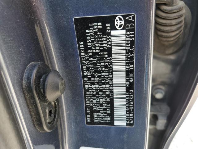 2016 TOYOTA COROLLA L 5YFBURHE0GP465105